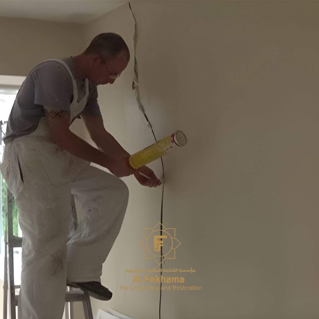 إصلاح تشققات الجدران ترميم في الرياض