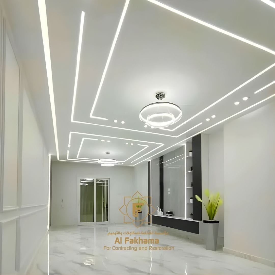 ديكورات أسقف جبس وبروفايل تضيف لمسة فخامة لمنزلك في الرياض