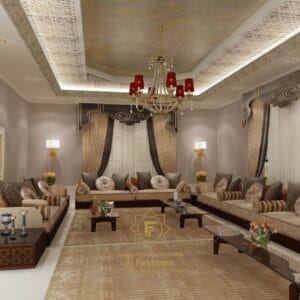 تصميم ديكور مجالس عربية فخمة تناسب بيوت الرياض